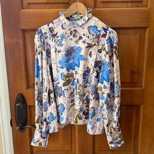 Isabel Marant Étoile Floral Side Button Long Sleeve EU 34/US 4  Shirt MSRP $490